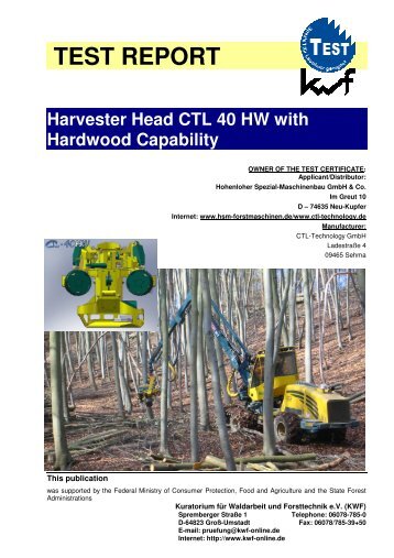 Harvester head CTL 40 HW for hardwood