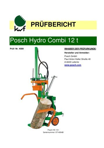 PRÃFBERICHT Posch Hydro Combi 12 t