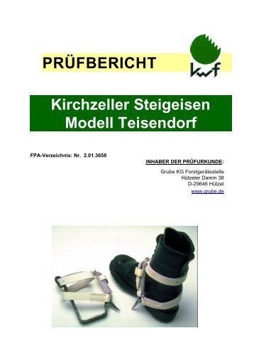 PRÃFBERICHT Kirchzeller Steigeisen Modell Teisendorf