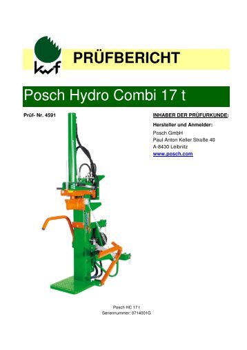 PRÃFBERICHT Posch Hydro Combi 17 t