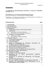 DurchfÃ¼hrung von KonzernabschlussprÃ¼fungen