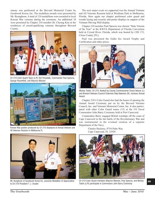 May - Korean War Veterans Association