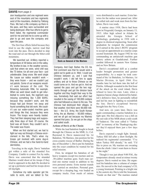 GENERAL RAYMOND G. DAVIS - Korean War Veterans Association