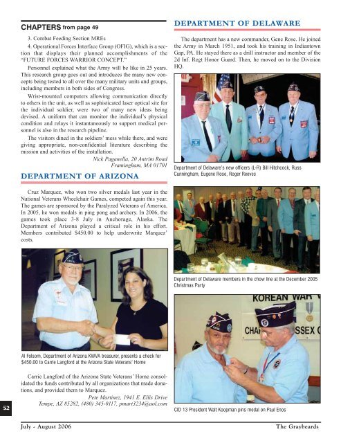 Jul/Aug 2006 - Korean War Veterans Association