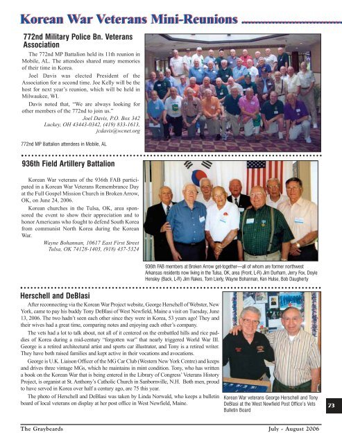 Jul/Aug 2006 - Korean War Veterans Association