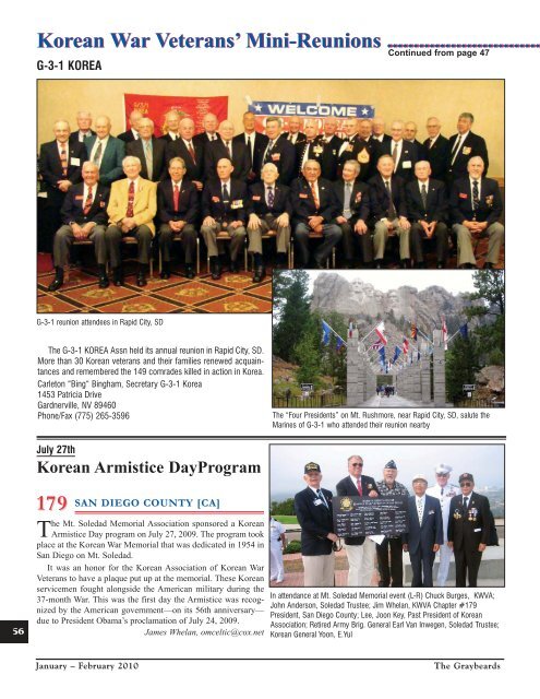 Jan/Feb 2010 - Korean War Veterans Association