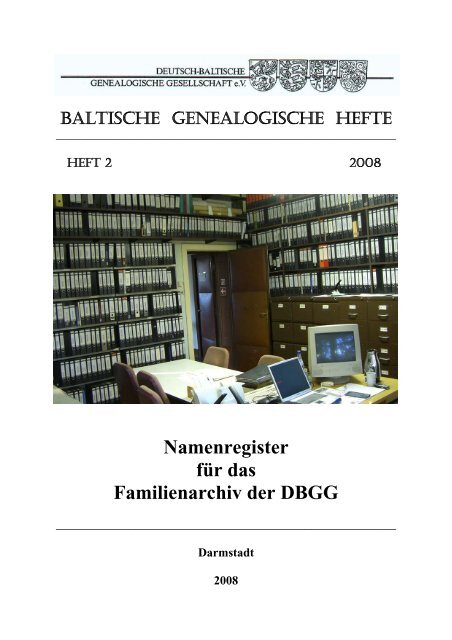 BALTISCHE GENEALOGISCHE HEFTE - DBGG