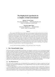 Psychophysical experiments in a complex virtual environment