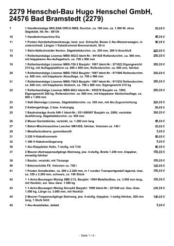 2279 Henschel-Bau Hugo Henschel GmbH, 24576 Bad Bramstedt ...