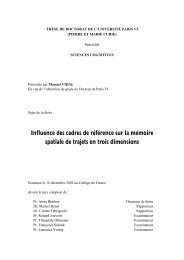 Influence des cadres de rÃ©fÃ©rence sur la mÃ©moire spatiale de trajets ...