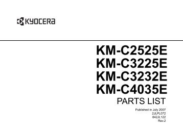 KM-C2525E KM-C3225E KM-C3232E KM-C4035E - kyocera