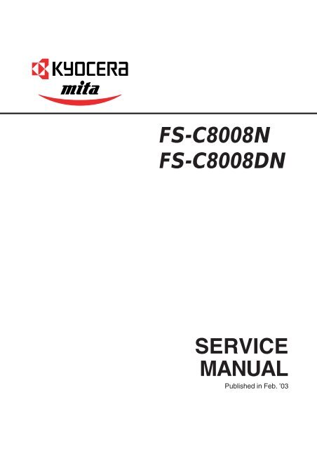 SERVICE MANUAL FS-C8008N FS-C8008DN - kyocera