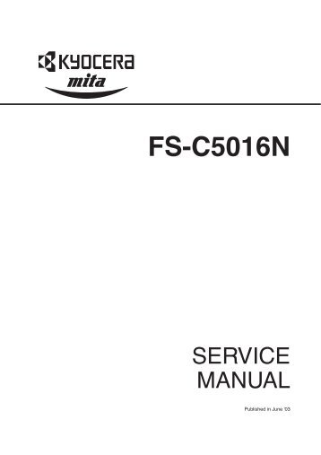 FS-C5016N Service Manual - kyocera