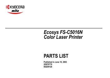 Ecosys FS-C5016N Color Laser Printer - KYOCERA Document ...