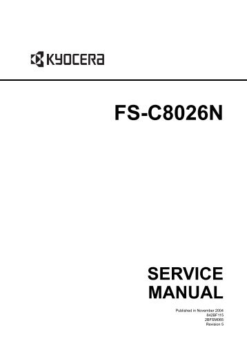 FS-C8026N Service Manual - kyocera