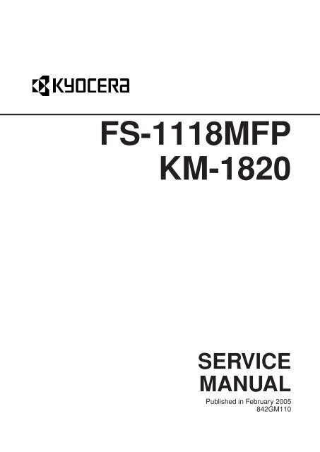 Fs 1118mfp Km 1820 Kyocera