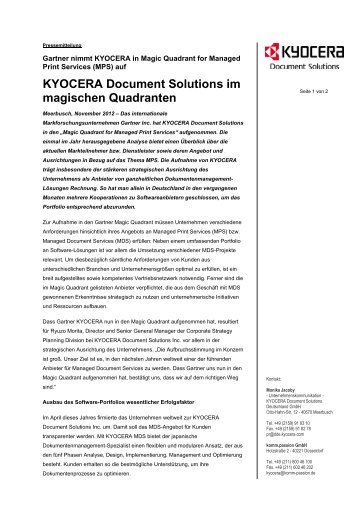 Pressemitteilung im PDF Format - Kyocera