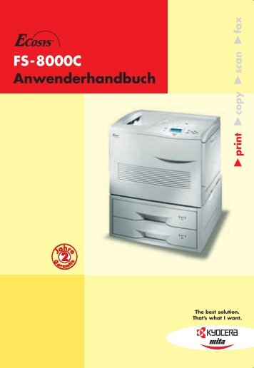 FS-8000C Anwenderhandbuch - Kyocera