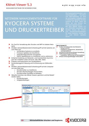 Datenblatt KMnet Viewer - KYOCERA Document Solutions