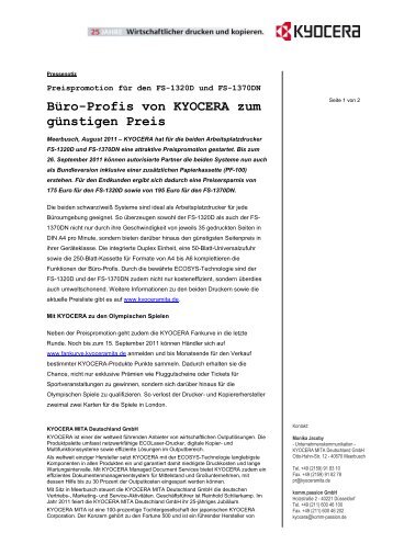 Pressemitteilung im PDF Format - Kyocera