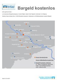 Bargeld kostenlos - Dresdner Volksbank Raiffeisenbank eG