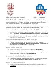 Field Trip Worksheet, Middle/High School TEACHER'S ANSWER KEY