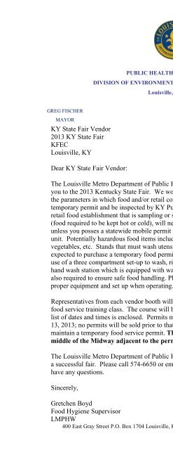 Exhibitor Manual - Kentucky State Fair