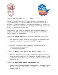Field Trip Worksheet Grades 4-5 Name - Kentucky State Fair