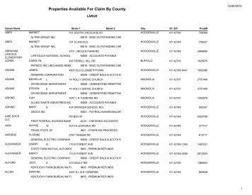 LaRue County - Kentucky State Treasury