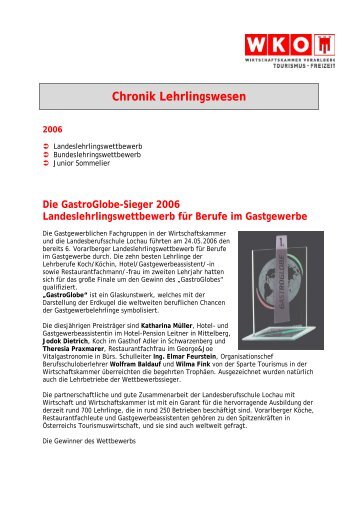 Chronik Lehrlingswesen