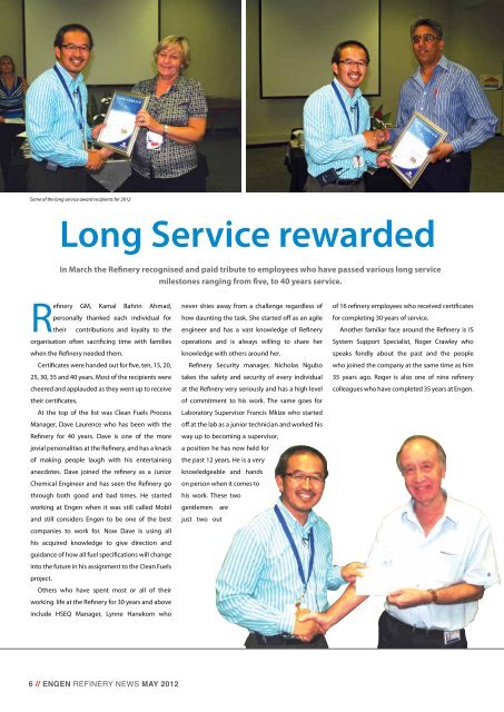 REFINERY NEWS May 2012