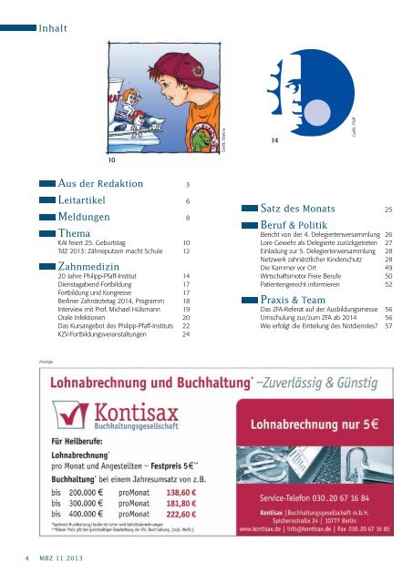 MBZ Ausgabe 11/2013 - Zahnärztekammer Berlin