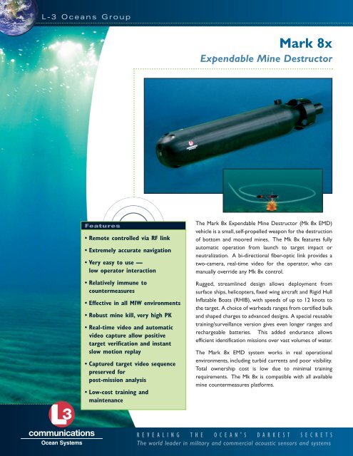 to see data sheet. - L-3 Marine & Power Systems