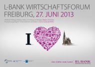 L-BAnk wiRtschAFtsFoRUM FReiBURg, 27. JUni 2013