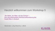 Herzlich willkommen zum Workshop 5 - L-Bank