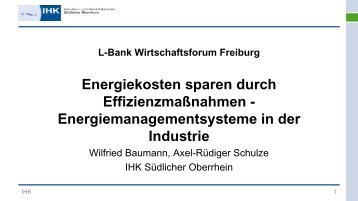 Energiemanagementsysteme in der Industrie - L-Bank