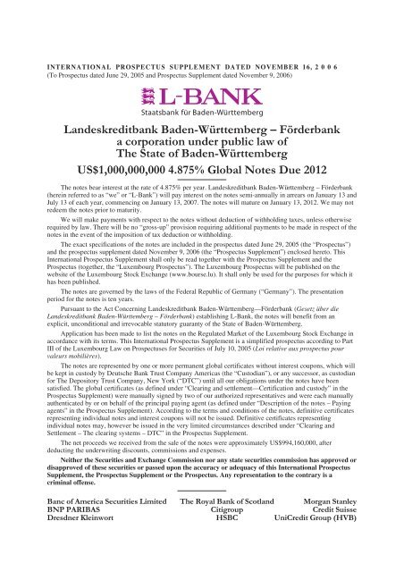 Landeskreditbank Baden-WÃ¼rttemberg - L-Bank