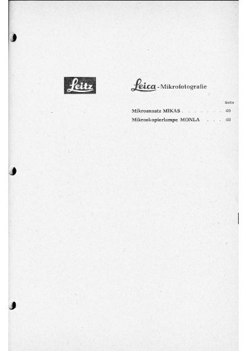 6.Katalog 1954 Leica Mikrofotografie s39-40 - Leica User Forum