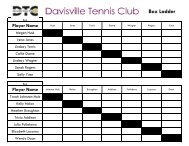 DTC Box Ladder - Ladies - June 2011.xlsx - Davisville Tennis Club