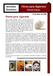 Flores para Algernon - Ajuntament de LÂ´Hospitalet