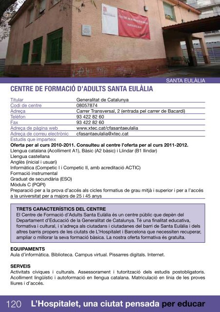 CENTRES EDUCATIUS - Ajuntament de LÂ´Hospitalet