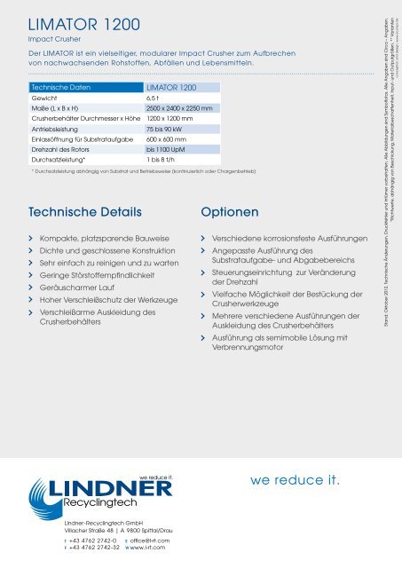 LIMATOR - Lindner-Recyclingtech GmbH