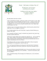 Homily: 30th Sunday in Ordinary Time - Archdiocese of Los Angeles
