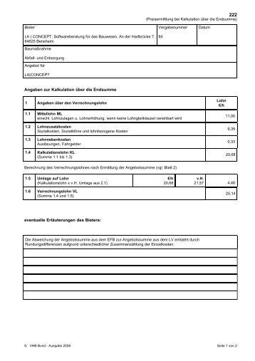 Beispiel EFB-Preis 222 - La Concept