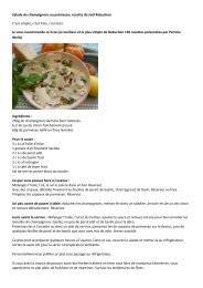 Salade de champignons au parmesan, recette de JoÃ«l Robuchon C ...