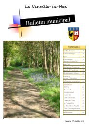Bulletin municipal - La Neuville en Hez