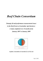beef chain consortium team - Logistics Association of Australia
