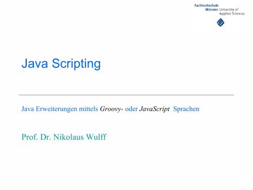 Java- und GroovyScript - Lab4Inf