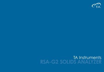 RSA-G2 Solid Analyzer Brochure - TA Instruments