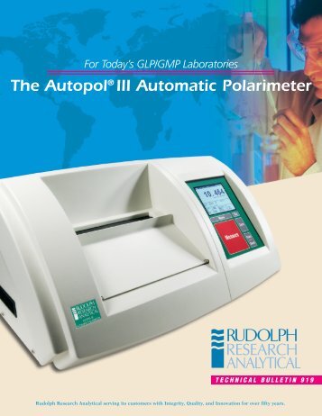 The AutopolÂ® III Automatic Polarimeter